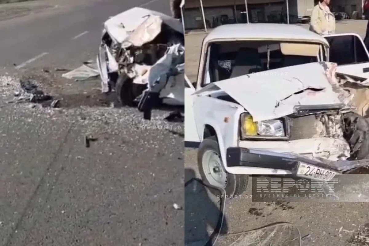 Salyanda minik və yük avtomobilləri toqquşub, xəsarət alanlar var