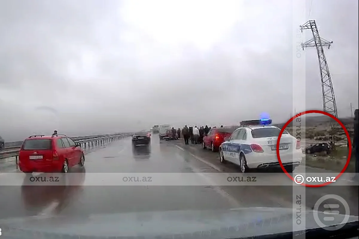 Yağışlı hava Qazax-Bakı yolunda ağır qəzaya səbəb oldu - VİDEO