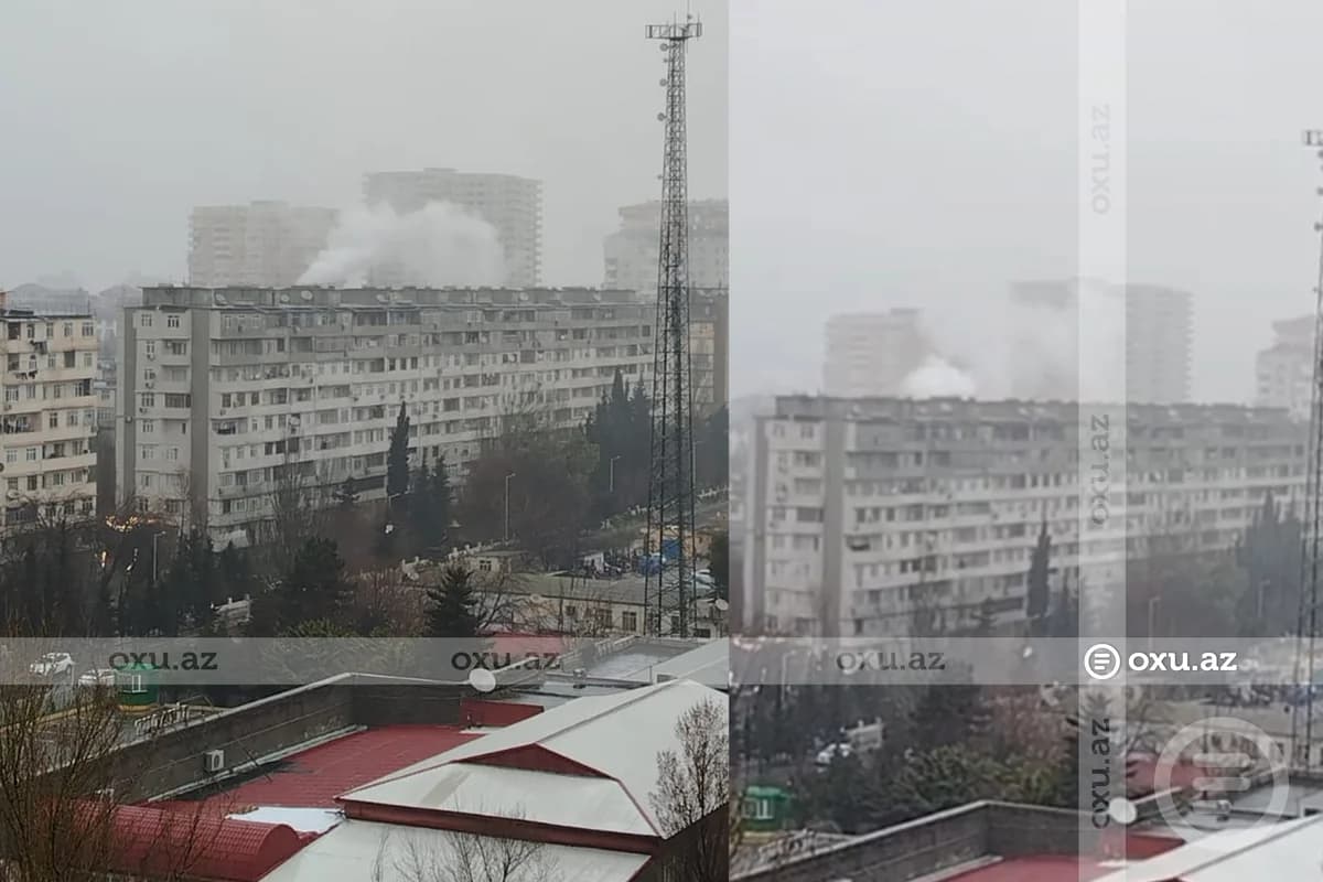 Bakıda yanğın BAŞLAYIB - VİDEO