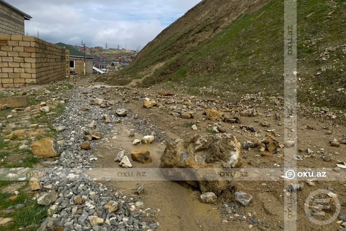 Qobuda sürüşmə baş verib - FOTO - VİDEO