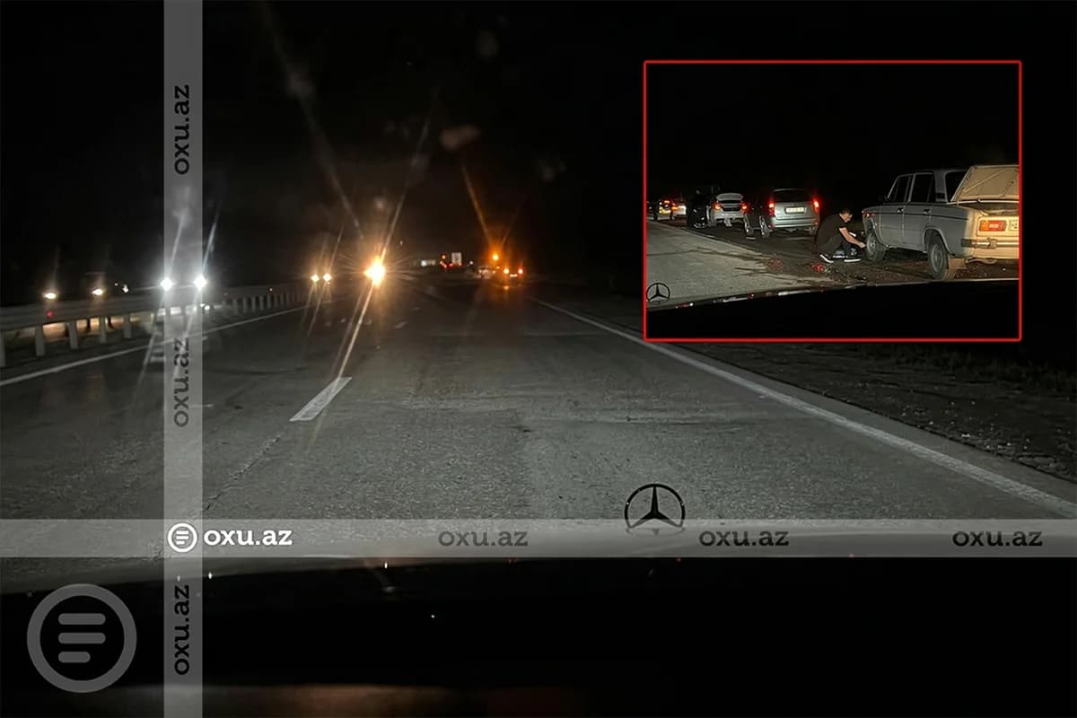 Sürücüləri ziyana salan yoldan ŞİKAYƏT: 15-dən çox avtomobilin təkəri cırıldı - VİDEO