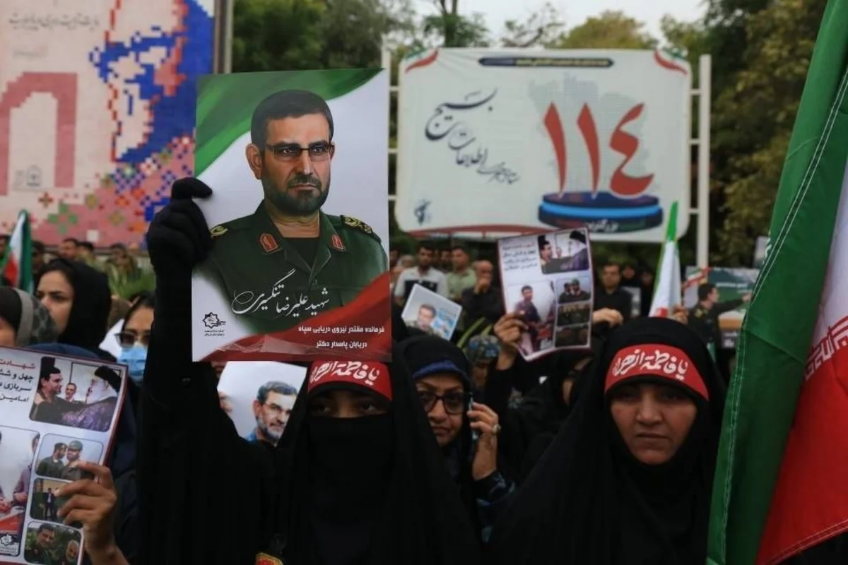 SEPAH-ın öldürülən komandanı Əlirza Təngsiri ilə vida mərasimi keçirilir - VİDEO - FOTO