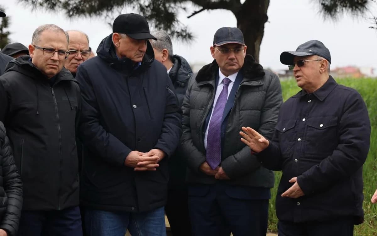 Nazir Badamdardakı sürüşmə zonasına getdi - VİDEO - FOTO