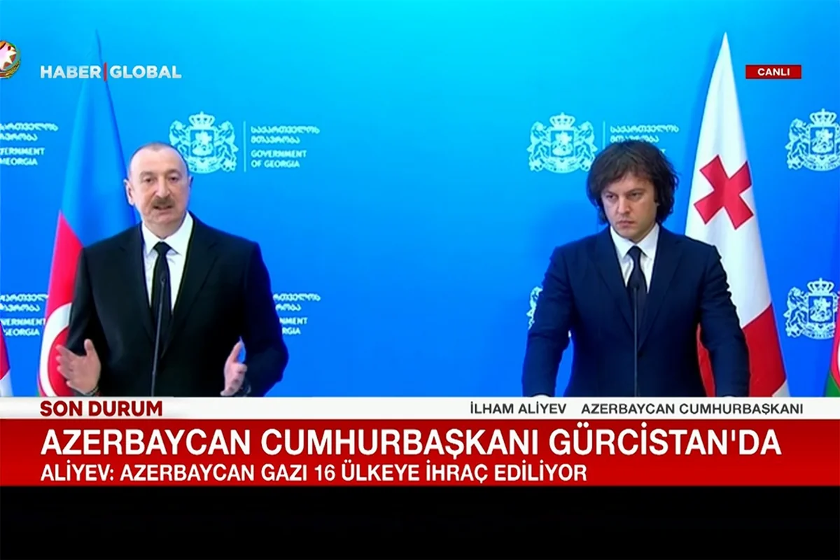 Azərbaycan Prezidentinin Gürcüstan səfəri ilə bağlı "Haber Global"da süjet yayımlandı - VİDEO