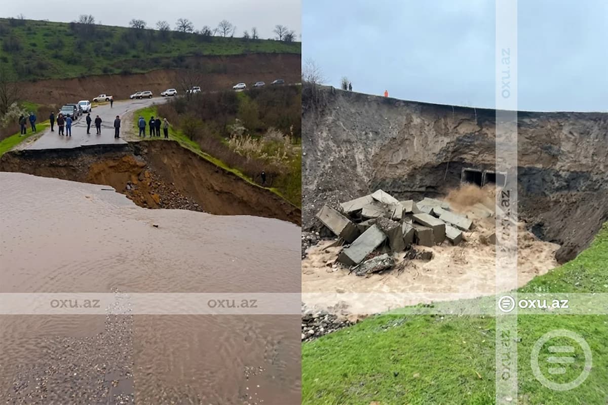 Qusarda 10-dan çox kəndin rayon mərkəzi ilə əlaqəsi kəsildi - FOTO - VİDEO