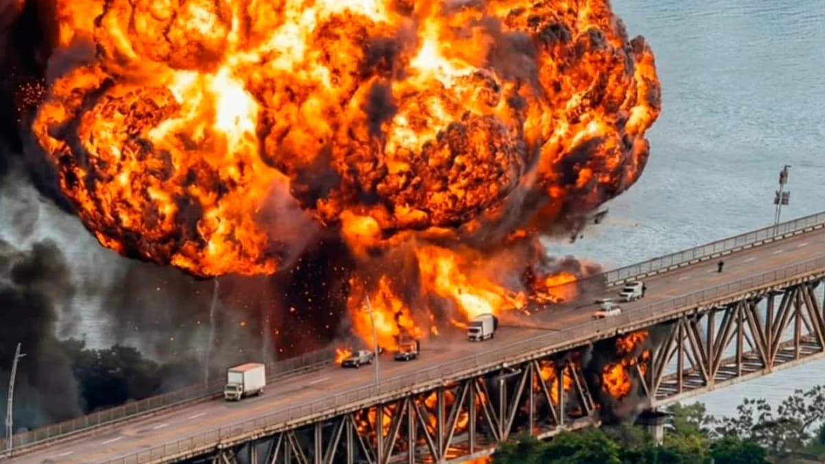Panama kanalı üzərindəki körpünün yaxınlığında partlayış: Bir nəfər öldü, yaralananlar var - VİDEO