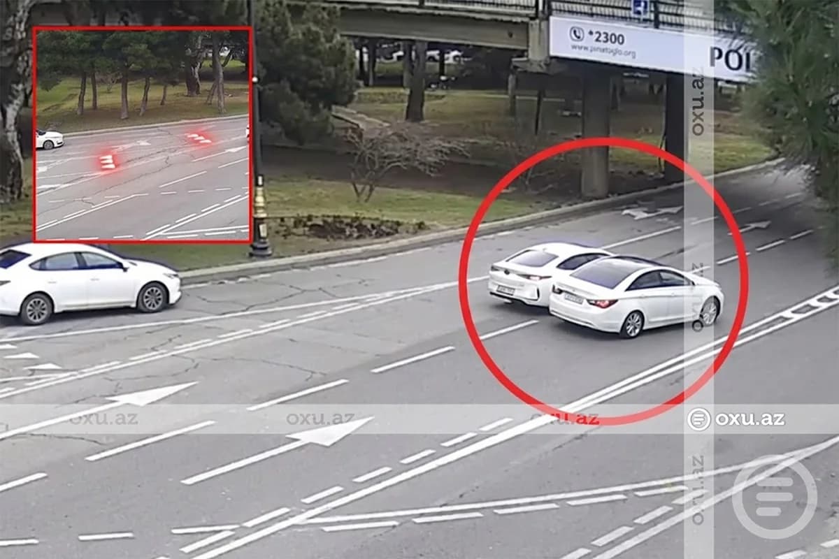 Bakıda qaydanı pozan sürücü qəzaya səbəb oldu - ANBAAN VİDEO
