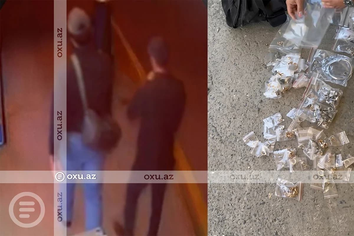 Bakıda mağazadan 100 min manatlıq qızılın oğurlanma GÖRÜNTÜLƏRİ